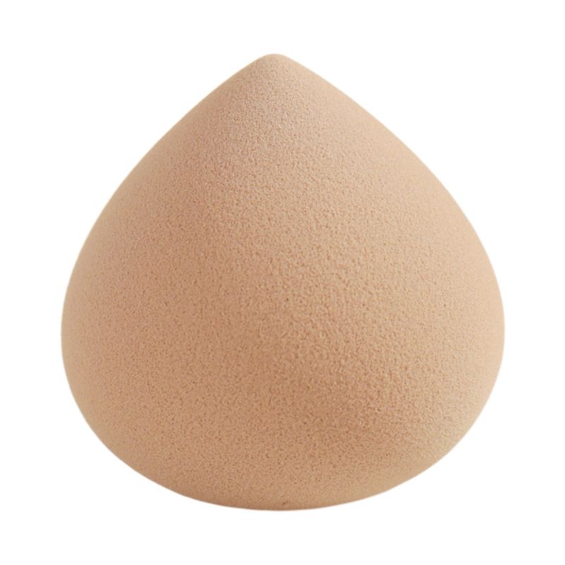milk-tea-beige-oval-makeup-sponge-warm-undertone. Trendy milk tea beige oval makeup sponge complements warm and neutral skin tones. Inspired by the soft curve of a peach, it offers seamless blending without streaks. Hypoallergenic, reusable, factory-direct supply
