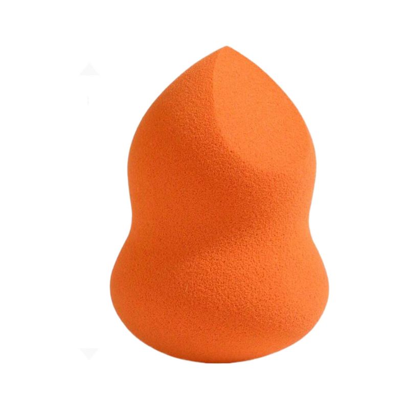 Vibrant orange angled-cut teardrop cosmetic sponge provides precise application and easy cleaning. Perfect for professional makeup artists. Sourced from reliable OEM/ODM supplier.