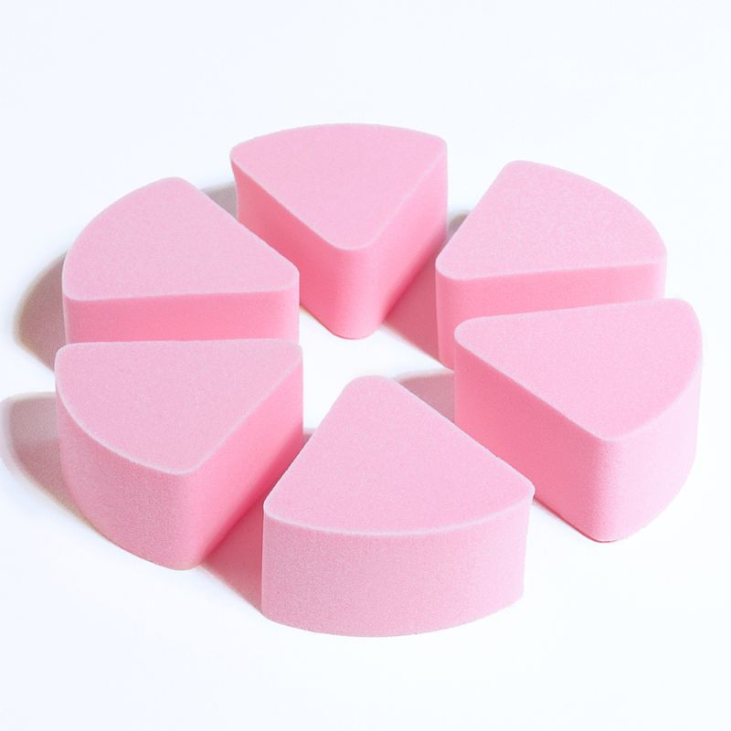 precision-series-curved-triangle-nose-eye-sponge Precision contouring tool with geometric hybrid edge — sharp for definition, curved for diffusion. High-rebound 27D foam ensures batch-to-batch consistency (99%+) for global drugstore and clean-beauty partners.